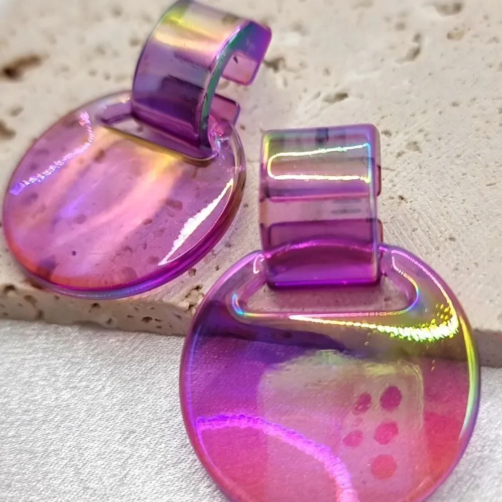 irradescent ombre earrings Circle Tab | NWOT